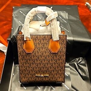 Michael KorsMercer Extra-Small Logo and Leather Crossbody BagStyle #: 35T1GM9C0I